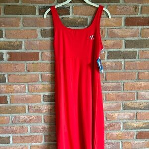 Red UGA athletic dress game day outfit